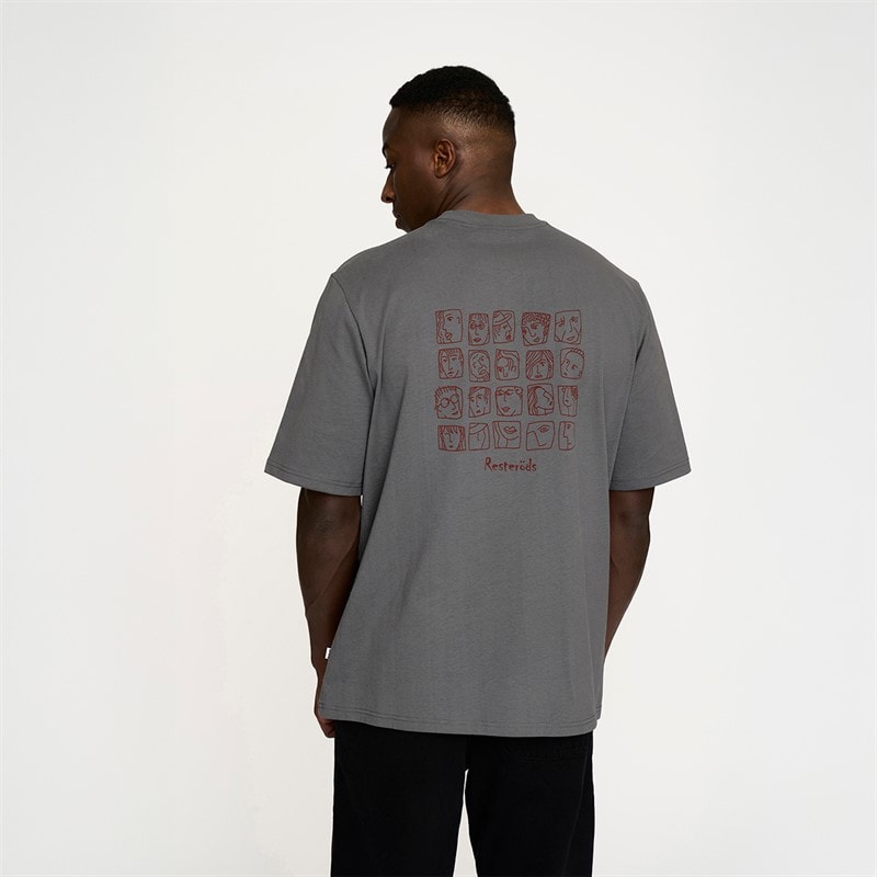 Resteröds Herre T-shirt med print Grå - Billede 1