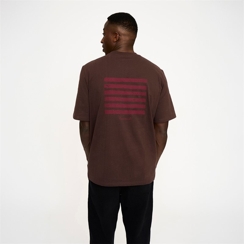 Resteröds Herre T-shirt med print Brun