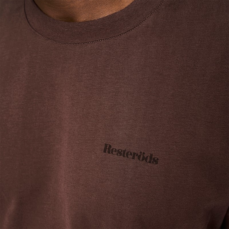Resteröds Herre T-shirt med print Brun - Billede 3