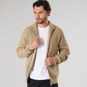 Resteröds Herre Strikket Lynlås Cardigan Sand