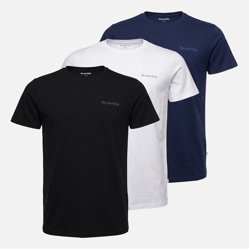 Resteröds Herre Tre Pak T-shirts Multicolour