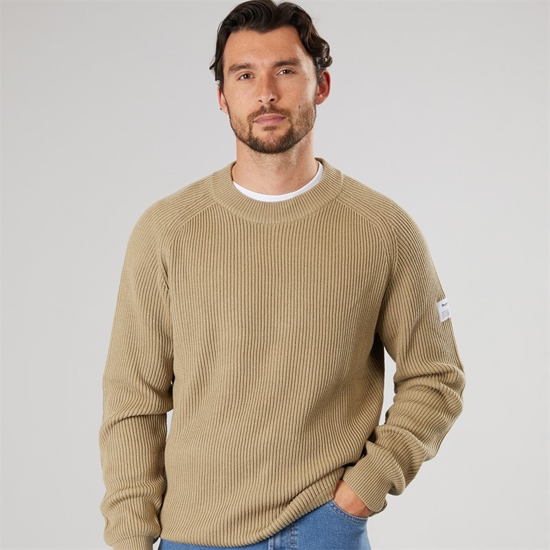 Resteröds Herre Strikket Pullover Sand - Billede 1