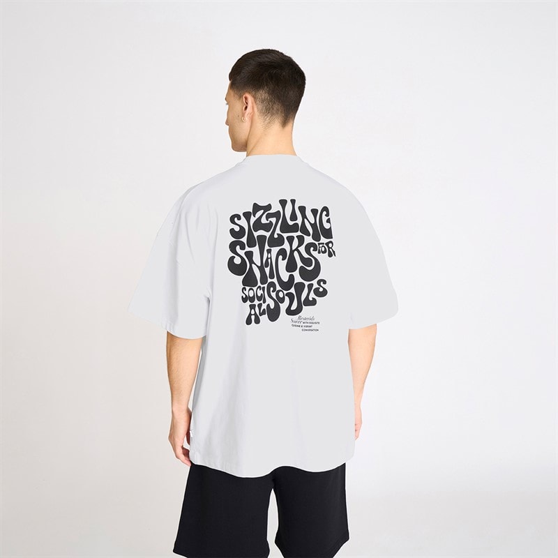 Resteröds Herre Tas Print T-shirt Hvid