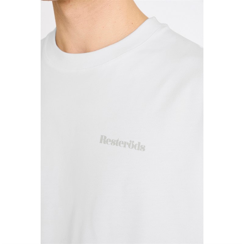 Resteröds Herre Tas Print T-shirt Hvid - Billede 3