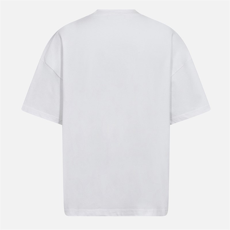 Resteröds Herre Tas Brystprint T Shirt Hvid - Billede 2