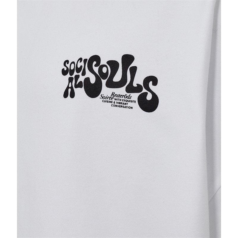 Resteröds Herre Tas Brystprint T Shirt Hvid - Billede 3