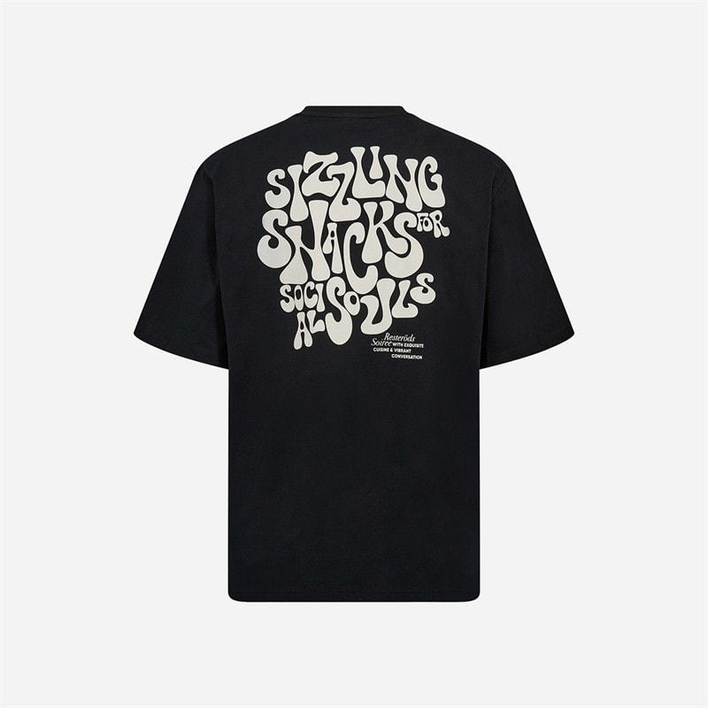 Resteröds Herre Tas Print T-shirt Sort
