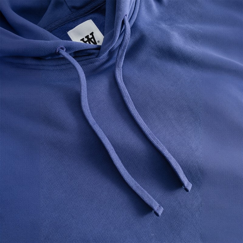 Wood Wood Herre Cass Brystprint Hættetrøje Skipper Blue - Billede 5