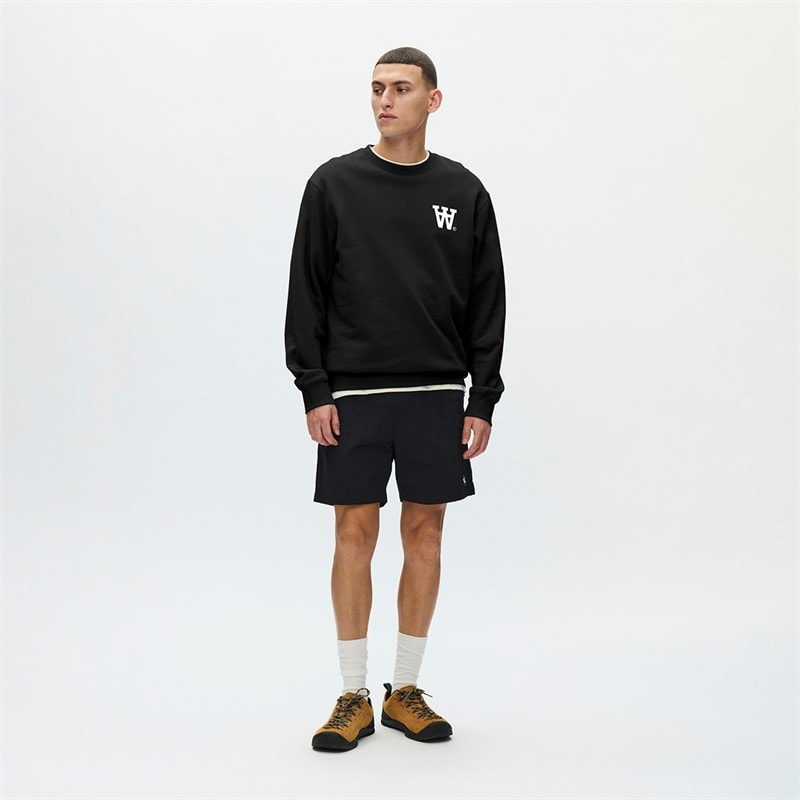 Wood Wood Herre Noel Bryst Print Sweatshirt Sort - Billede 2