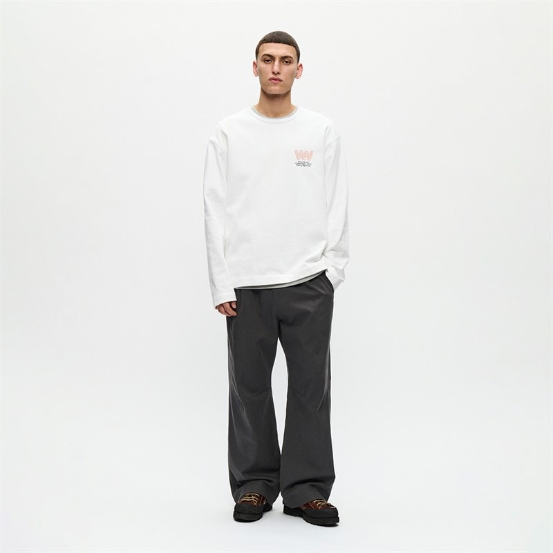 Wood Wood Herre Ryan Sweatshirt Bright White - Billede 2