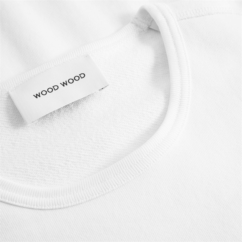 Wood Wood Herre Ryan Sweatshirt Bright White - Billede 5