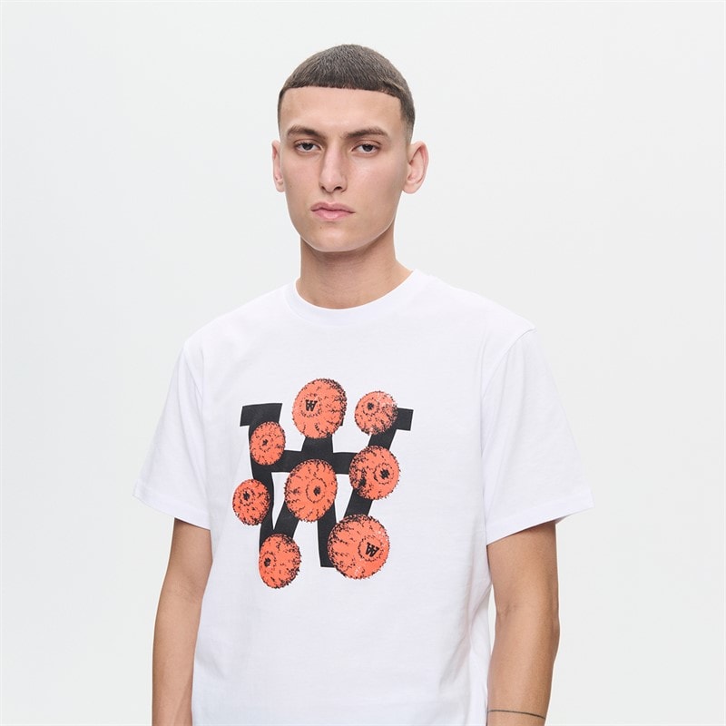 Wood Wood Herre Ace Eyes T-shirt Hvid - Billede 4