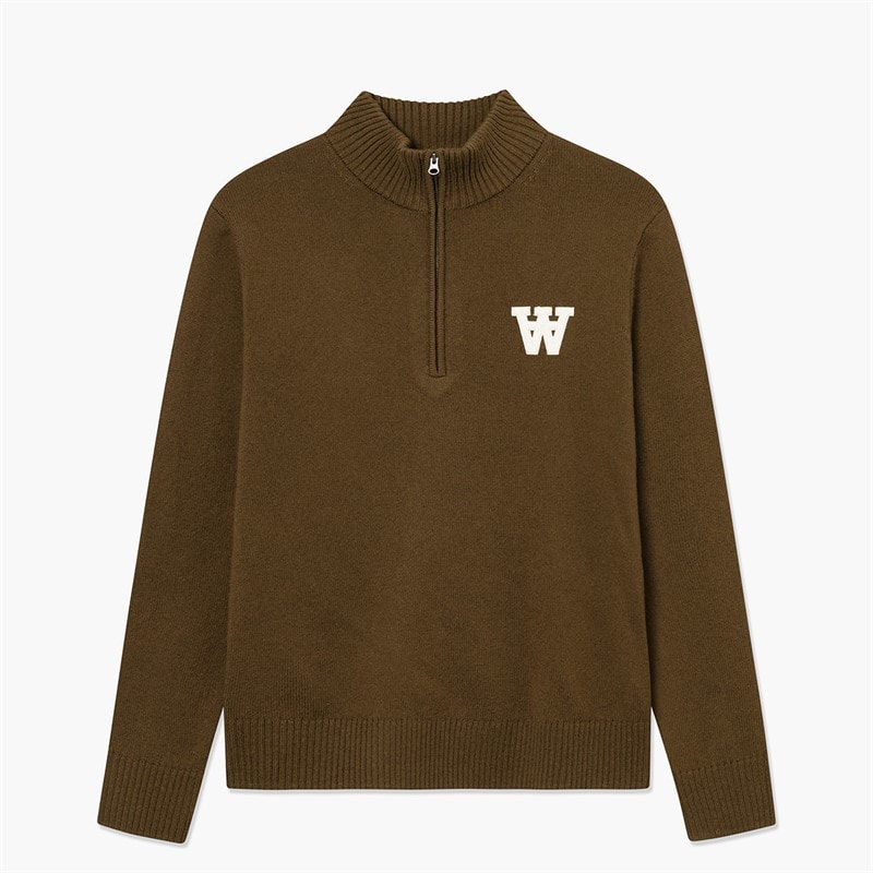 Wood Wood Herre Tay Half Zip Sweater Desert Palm - Billede 3