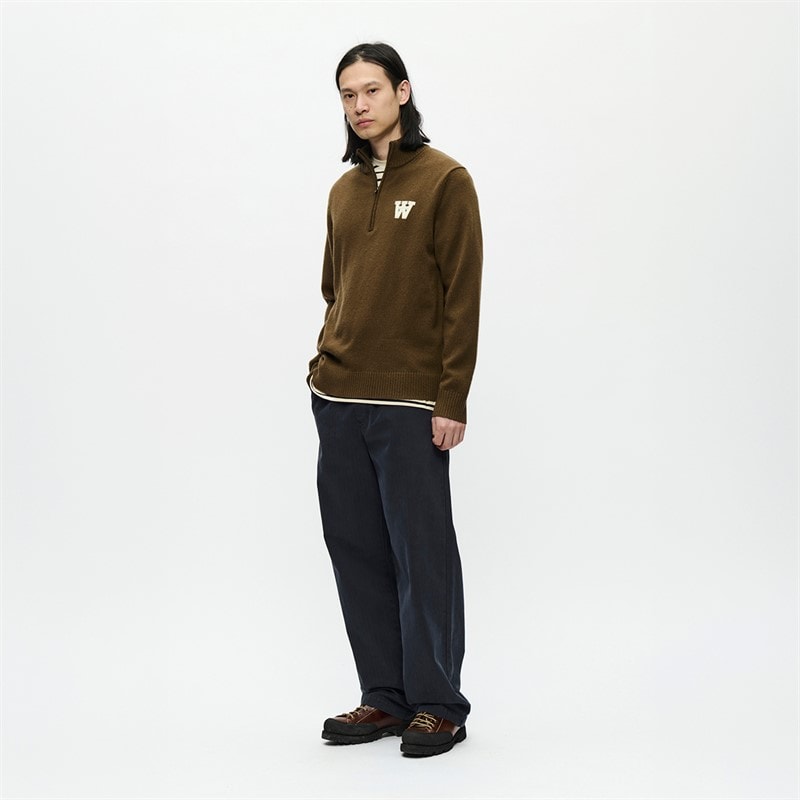Wood Wood Herre Tay Half Zip Sweater Desert Palm - Billede 4