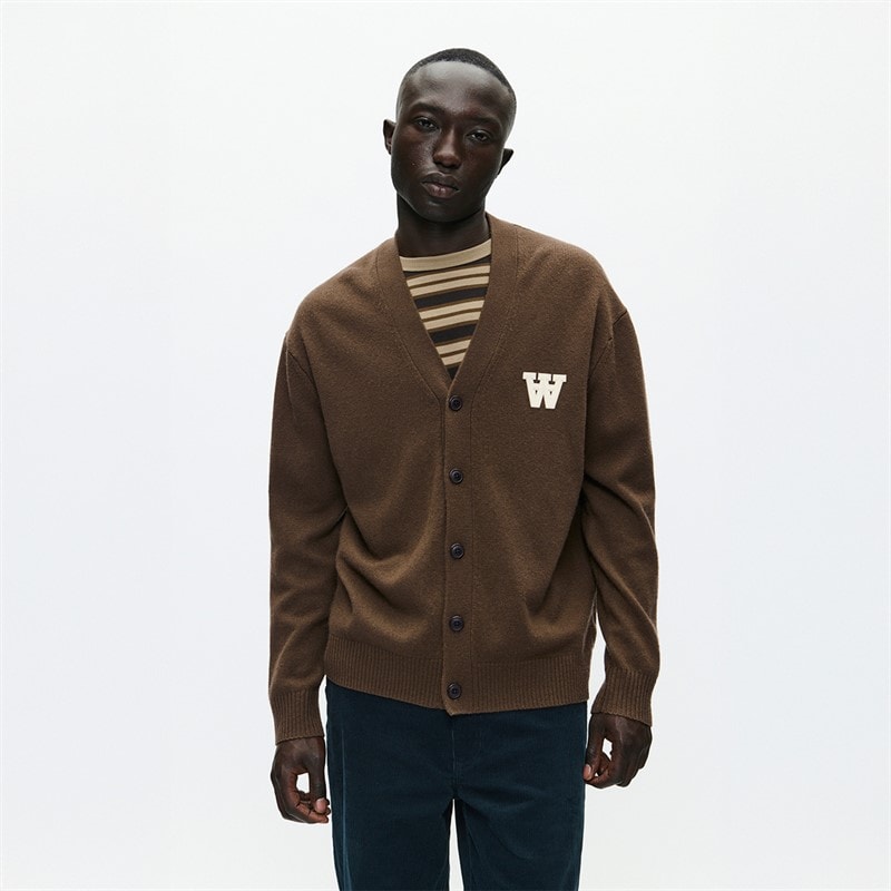 Wood Wood Herre Tay Cardigan Ørkenpalme