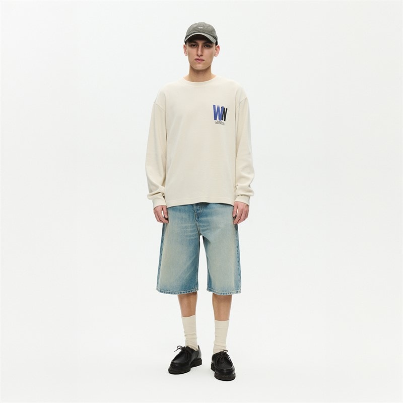 Wood Wood Herre Keisan Langærmet T Shirt Sølvbirk - Billede 2