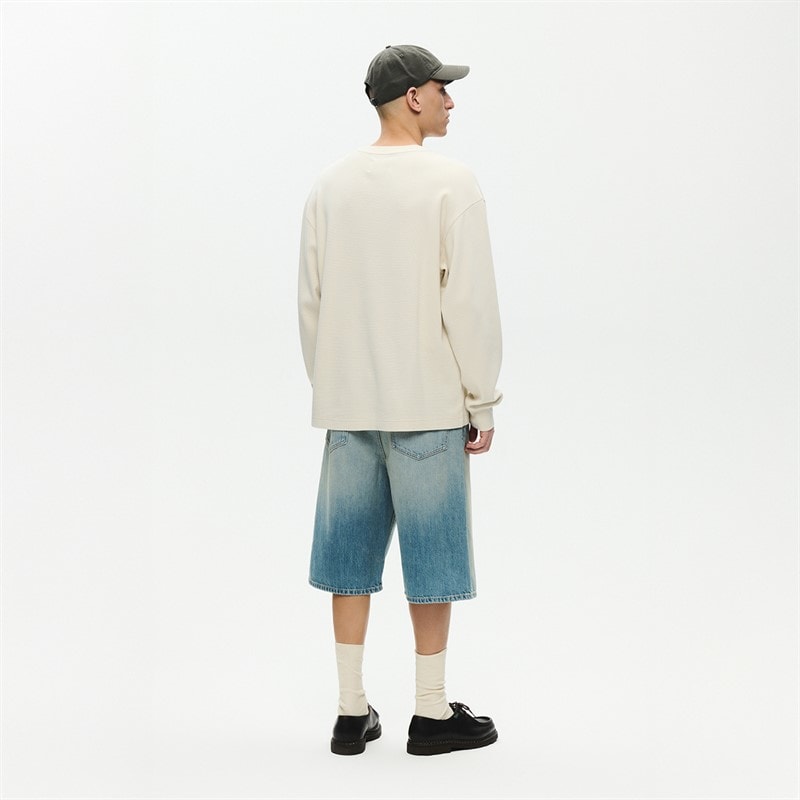Wood Wood Herre Keisan Langærmet T Shirt Sølvbirk - Billede 3