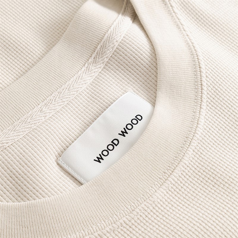 Wood Wood Herre Keisan Langærmet T Shirt Sølvbirk - Billede 5