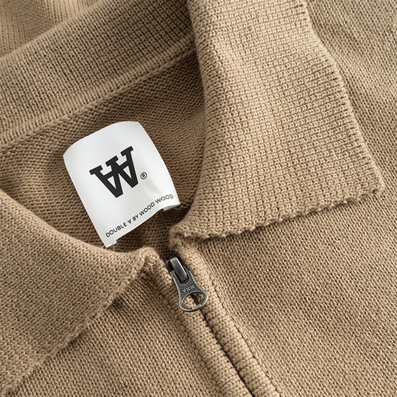 Wood Wood Herre Tay Lynlås Cardigan Hermelin - Billede 5