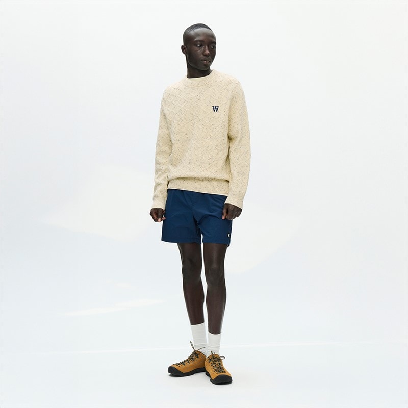 Wood Wood Herre Lamin Strikket Sweater Månestråle - Billede 2