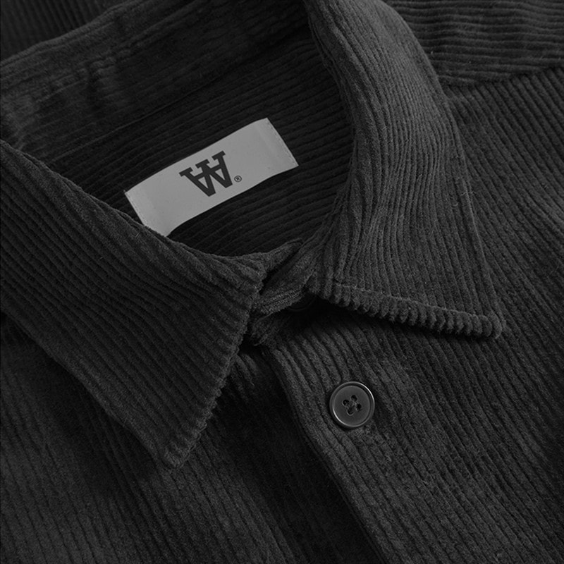 Wood Wood Herre Ler Overshirt Sort sand - Billede 4