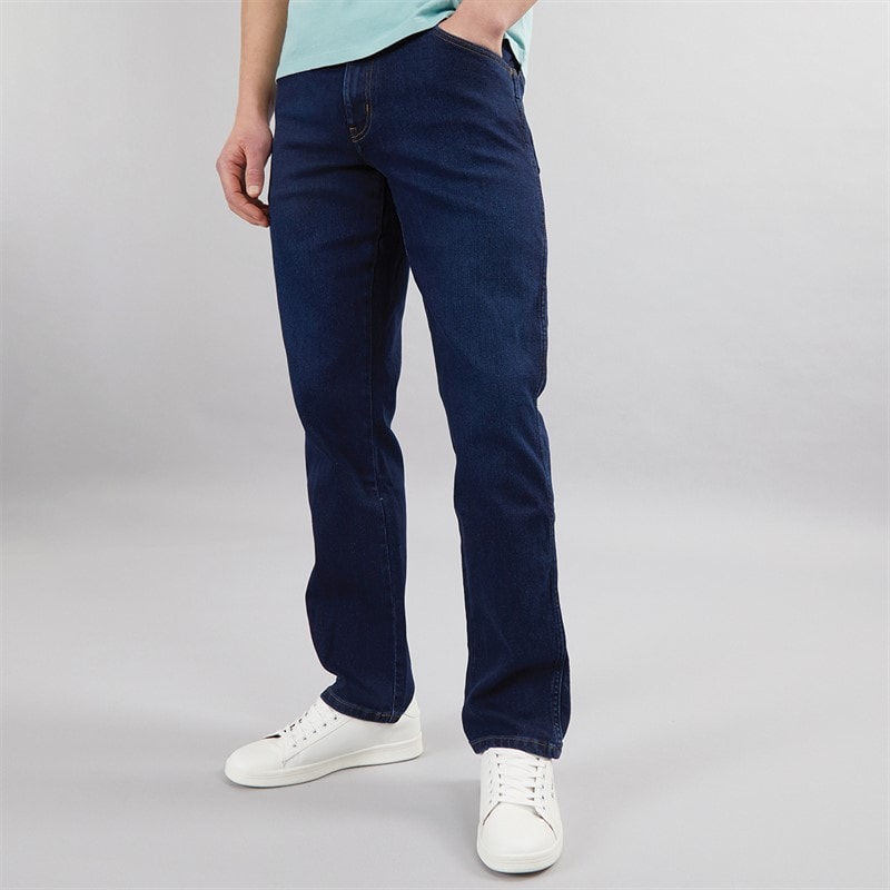 Wrangler Herre Texas Jeans Med Lige Ben Blå