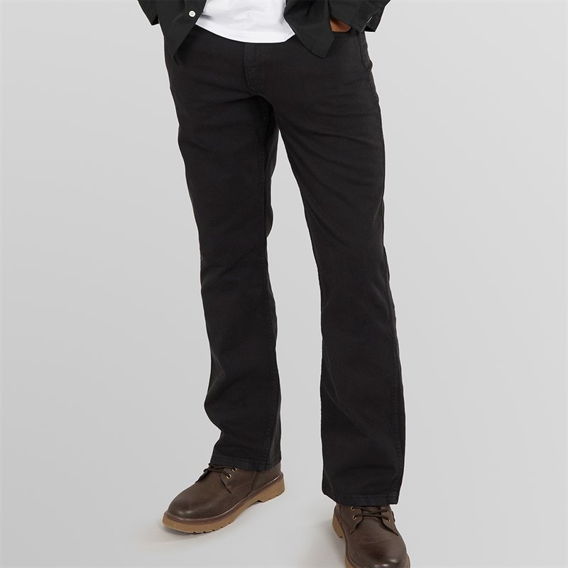 Wrangler Herre Horizon Regular Bootcut Jeans Sort Skylling - Billede 1
