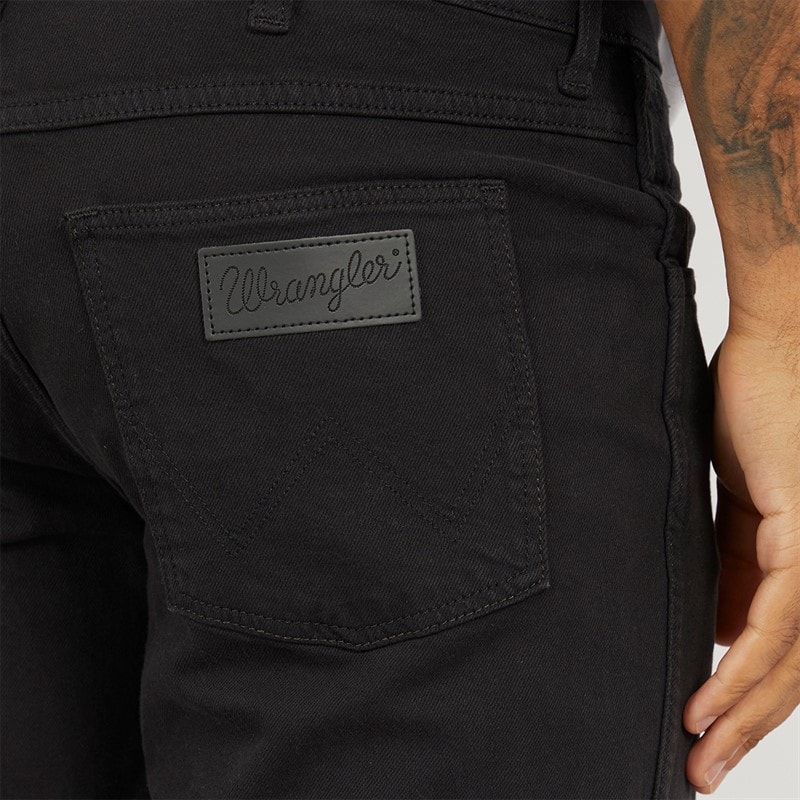 Wrangler Herre Horizon Regular Bootcut Jeans Sort Skylling - Billede 3