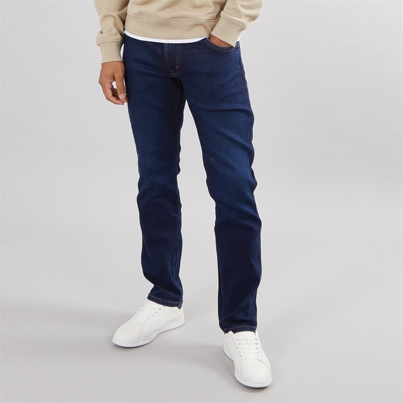 Wrangler Herre Greensboro Regular Straight Fit Jeans Cosmic Blue - Billede 1