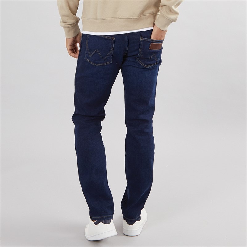 Wrangler Herre Greensboro Regular Straight Fit Jeans Cosmic Blue - Billede 2