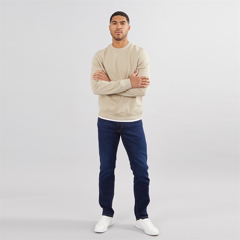 Wrangler Herre Greensboro Regular Straight Fit Jeans Cosmic Blue - Billede 3