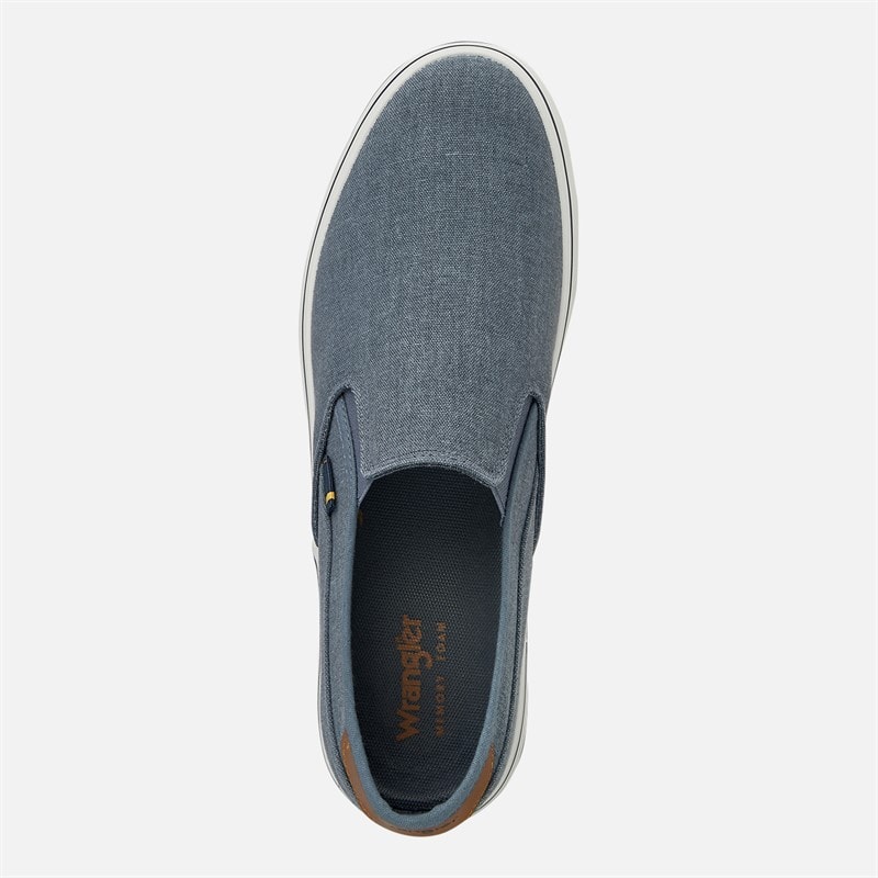 Wrangler Herre Calypso Slip On Træningssko Dark Denim - Billede 4