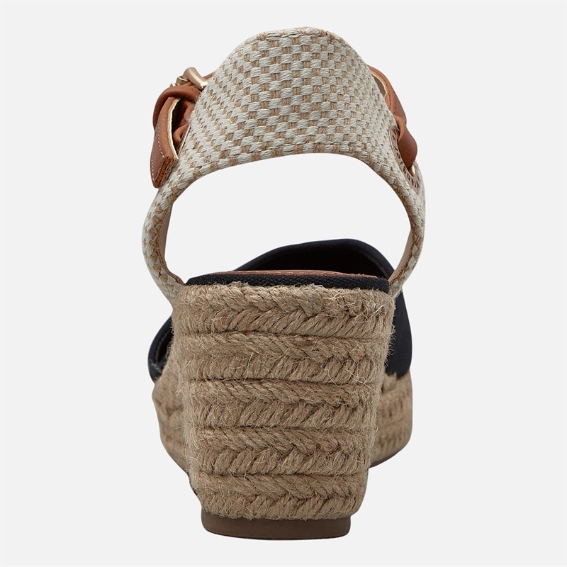 Wrangler Dame Bela Ankelrem Kilehæl Sandaler Sort - Billede 4