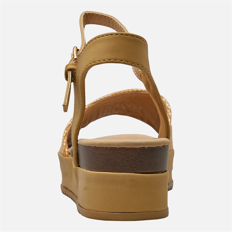 Wrangler Dame Norma Chunky Ankel Rem Sandaler Warm Sand - Billede 4
