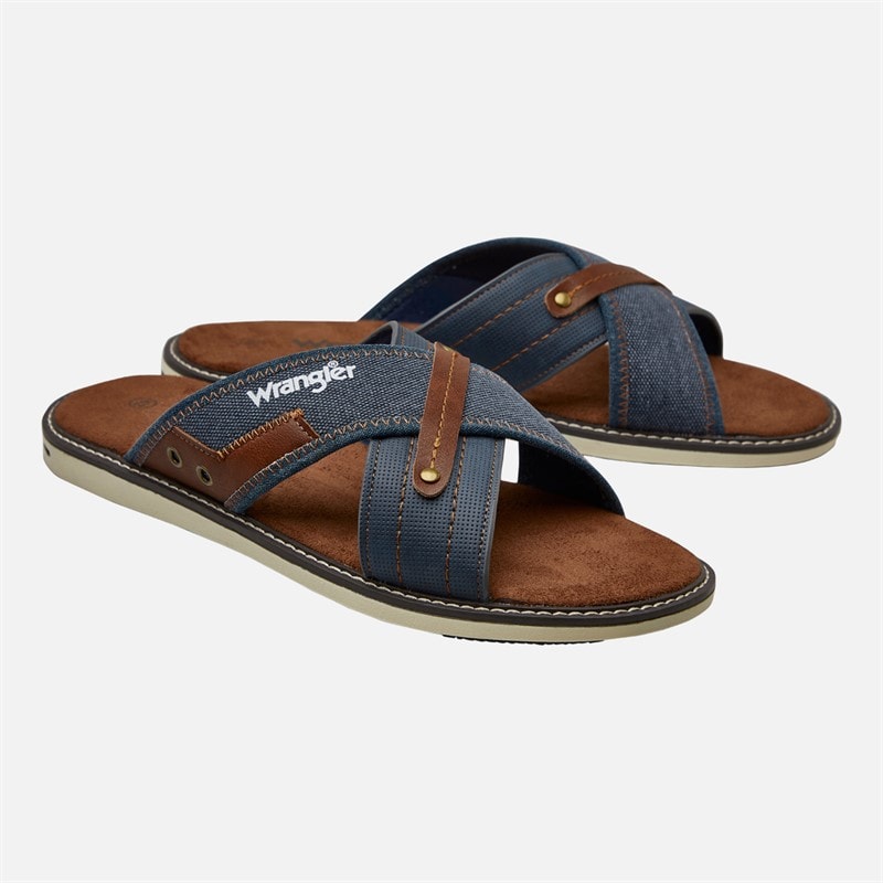 Wrangler Herre Calvin Sandaler Dress Blues - Billede 1