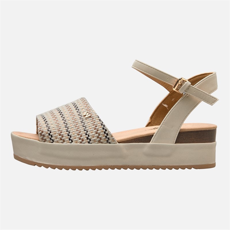 Wrangler Dame Norma Chunky Ankelrem Sandaler Birch - Billede 2
