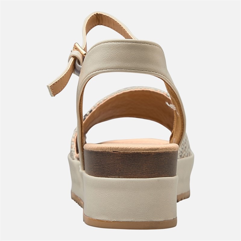 Wrangler Dame Norma Chunky Ankelrem Sandaler Birch - Billede 4