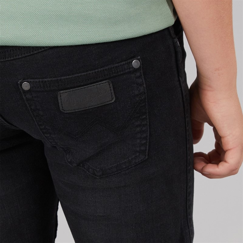 Wrangler Drenge Greensboro Straight Fit Jeans Black Wash - Billede 3
