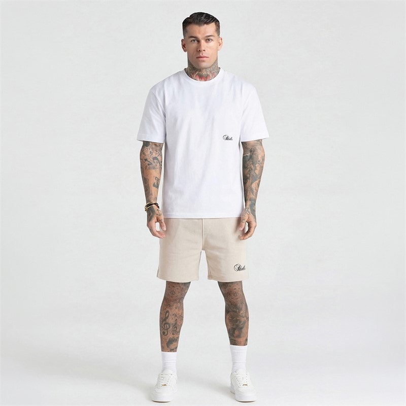 SikSilk Herre Essentials Shorts Ecru - Billede 3