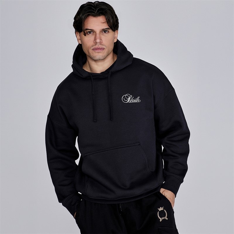 SikSilk Herre Essentials Hættetrøje Sort