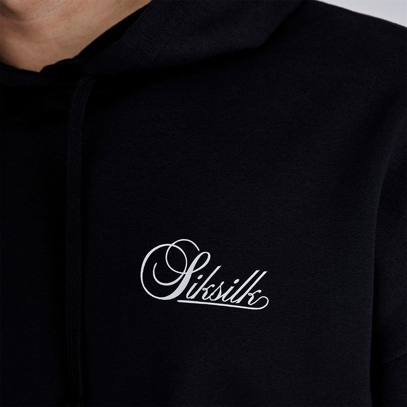 SikSilk Herre Essentials Hættetrøje Sort - Billede 2