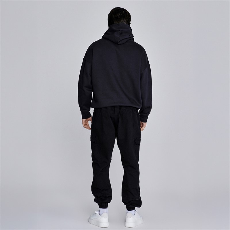 SikSilk Herre Essentials Hættetrøje Sort - Billede 5