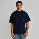 SikSilk Herre Oversized T-shirt Navy