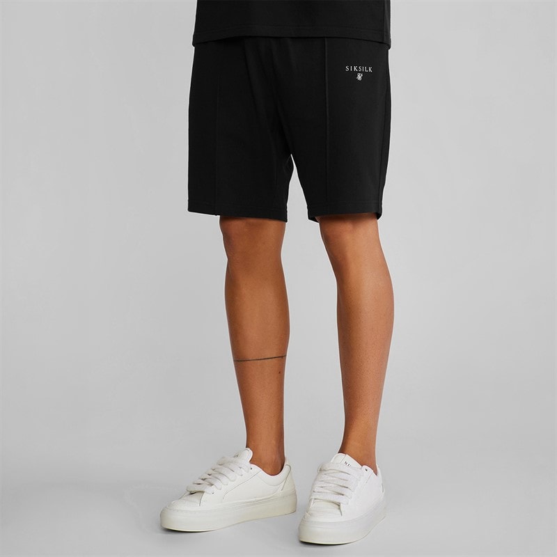 SikSilk Herre Polo Shirt Og Shorts Sæt Sort - Billede 5