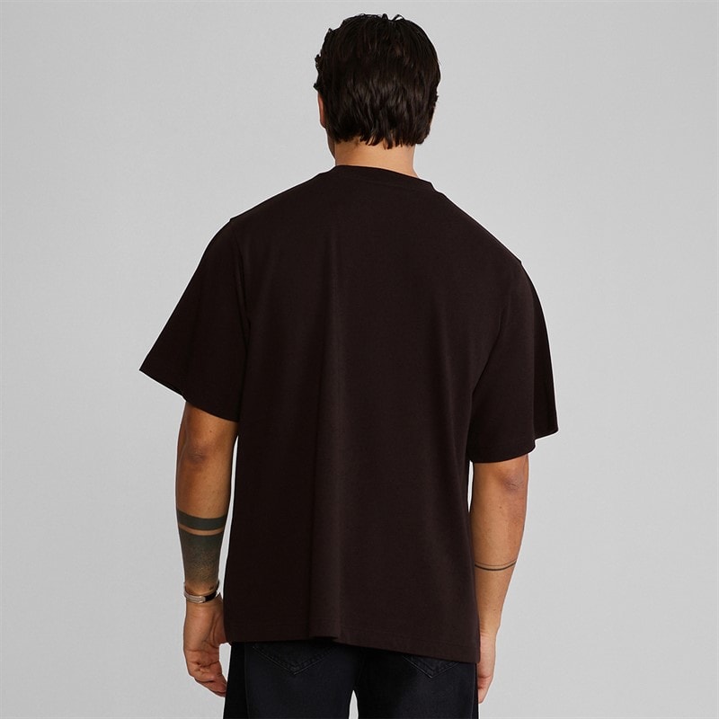 SikSilk Herre Oversized T-shirt Brun - Billede 3