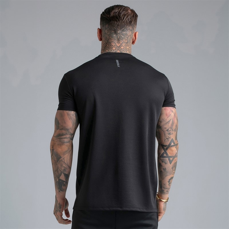 SikSilk Herre Muscle Fit T-shirt Sort - Billede 3