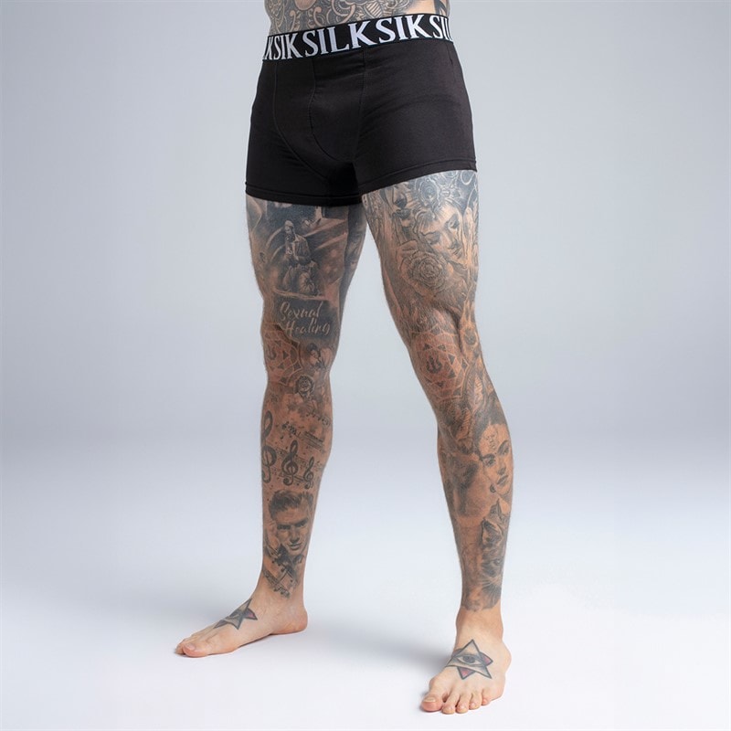 SikSilk Herre 3-pak Boxer Shorts Sort - Billede 2