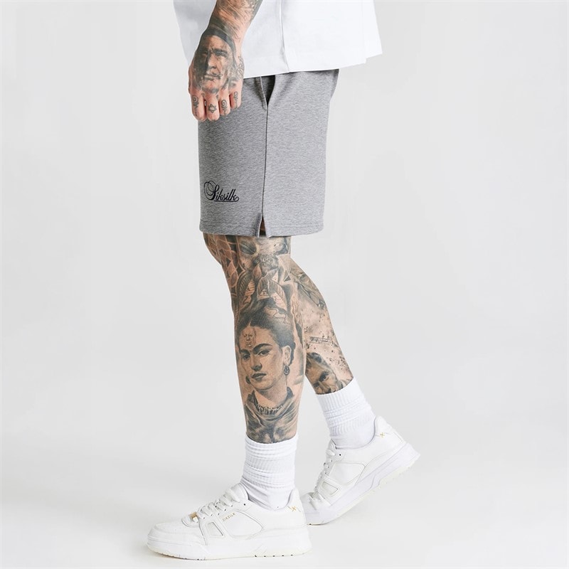 SikSilk Herre Essentials Shorts Grey Marl - Billede 2
