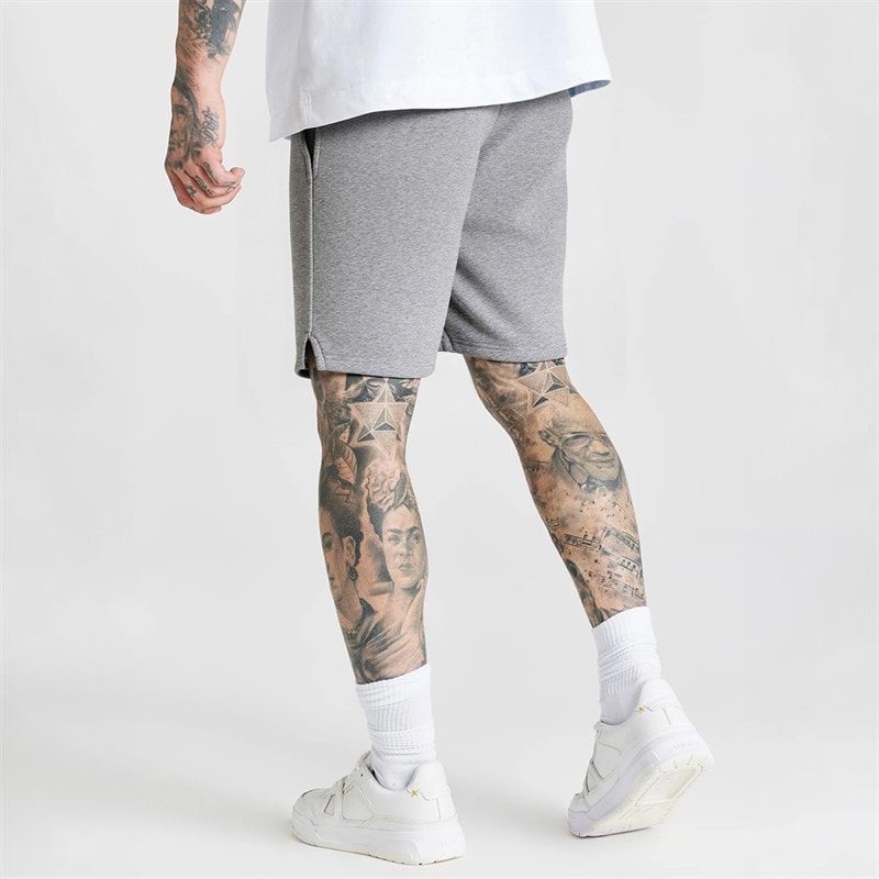 SikSilk Herre Essentials Shorts Grey Marl - Billede 3