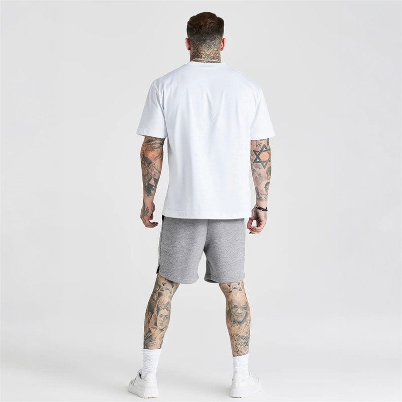 SikSilk Herre Essentials Shorts Grey Marl - Billede 5